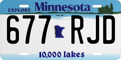 MN license plate 677RJD