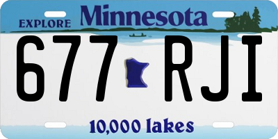 MN license plate 677RJI