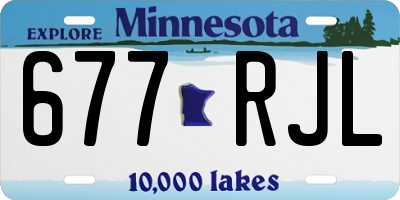 MN license plate 677RJL