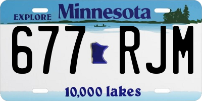 MN license plate 677RJM