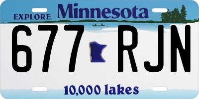 MN license plate 677RJN
