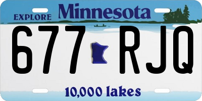 MN license plate 677RJQ