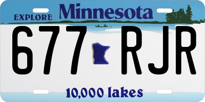 MN license plate 677RJR