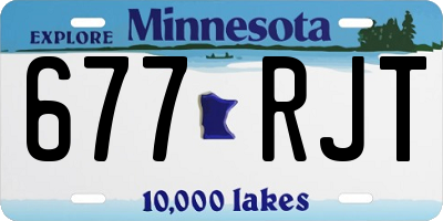 MN license plate 677RJT