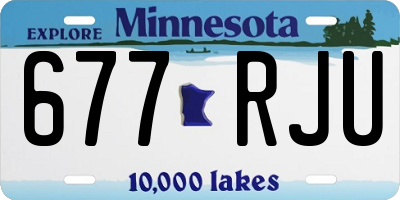 MN license plate 677RJU