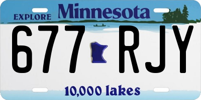 MN license plate 677RJY