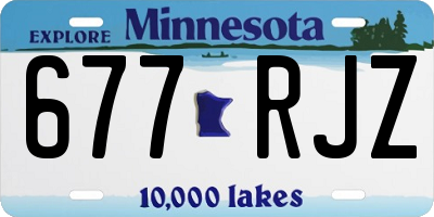MN license plate 677RJZ