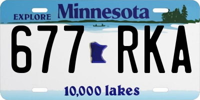 MN license plate 677RKA