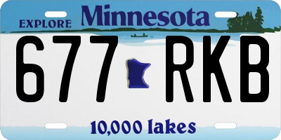 MN license plate 677RKB
