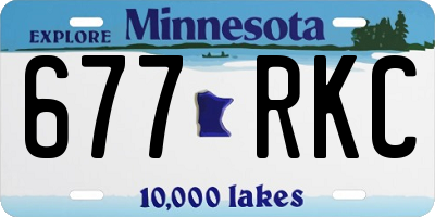 MN license plate 677RKC