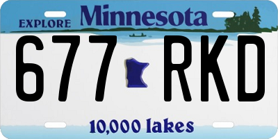 MN license plate 677RKD
