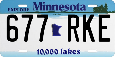 MN license plate 677RKE
