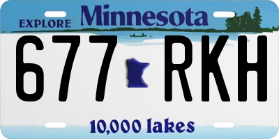 MN license plate 677RKH