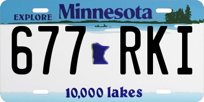 MN license plate 677RKI