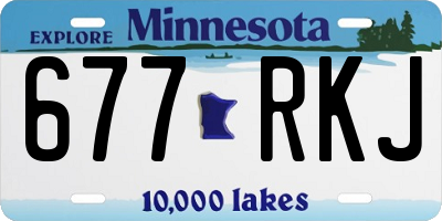 MN license plate 677RKJ