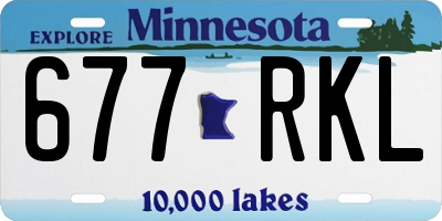 MN license plate 677RKL