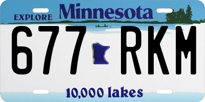 MN license plate 677RKM