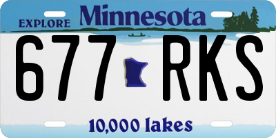 MN license plate 677RKS