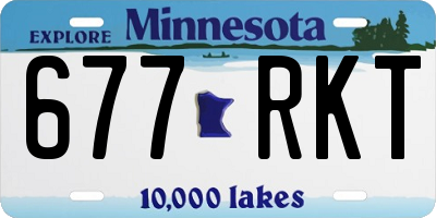 MN license plate 677RKT