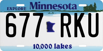 MN license plate 677RKU