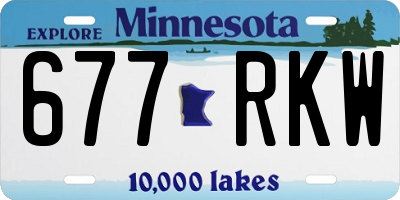 MN license plate 677RKW