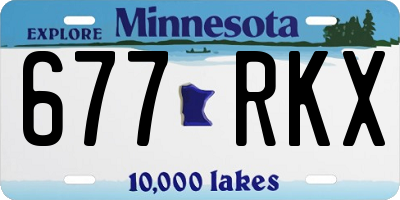 MN license plate 677RKX