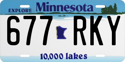 MN license plate 677RKY