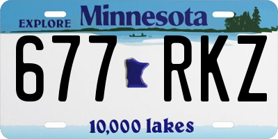 MN license plate 677RKZ
