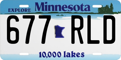 MN license plate 677RLD