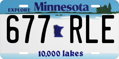 MN license plate 677RLE