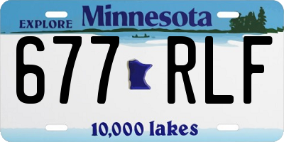 MN license plate 677RLF