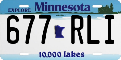 MN license plate 677RLI