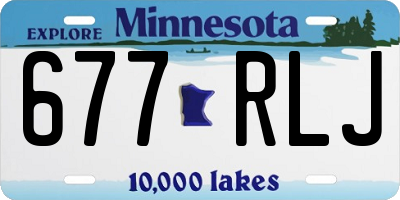 MN license plate 677RLJ