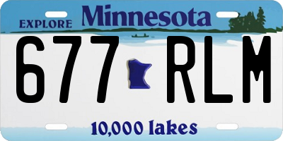 MN license plate 677RLM