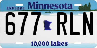 MN license plate 677RLN