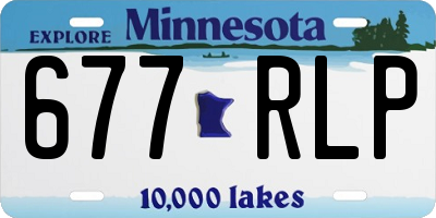 MN license plate 677RLP