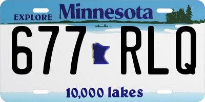 MN license plate 677RLQ