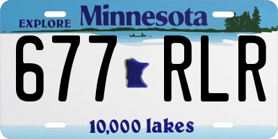 MN license plate 677RLR