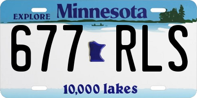 MN license plate 677RLS