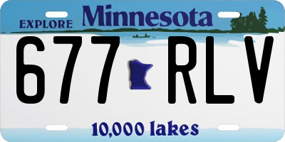 MN license plate 677RLV