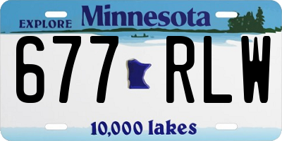 MN license plate 677RLW
