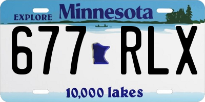 MN license plate 677RLX