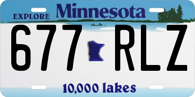 MN license plate 677RLZ