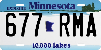 MN license plate 677RMA