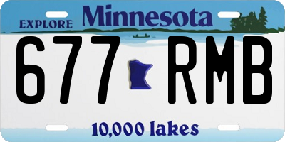 MN license plate 677RMB
