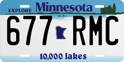 MN license plate 677RMC
