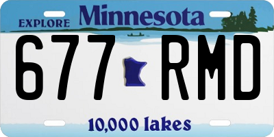 MN license plate 677RMD