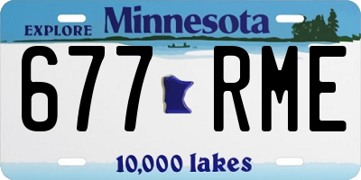 MN license plate 677RME