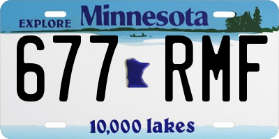 MN license plate 677RMF