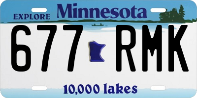 MN license plate 677RMK